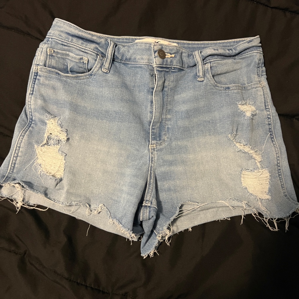 Distressed Denim Shorts